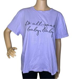 SHEIN It’s All Good Baby Baby Short Sleeve Tshirt Purple With Black Letters 3XL